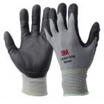 3M 丁腈耐磨涂层 劳保手套 防滑工作手套舒 适透气线棉手套 灰色 L